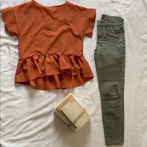 Army green jeans